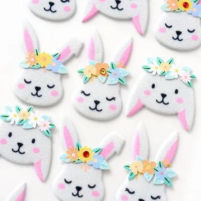 Flower Crown Bunny Stickers