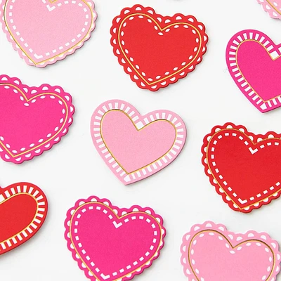 Paper Heart Doily Stickers