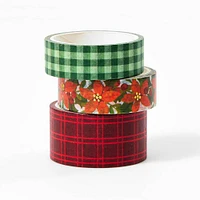 Plaid and Poinsettia Washi Tape