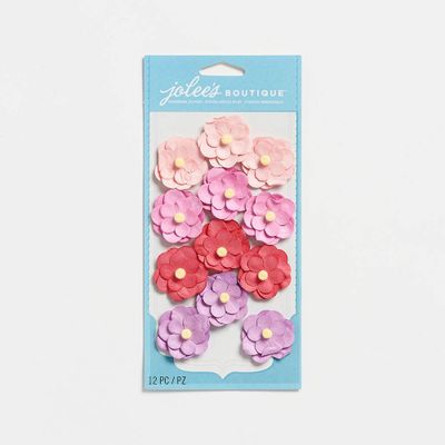 Pink and Red Flower Stickers