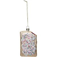 Pop Tart Glass Ornament