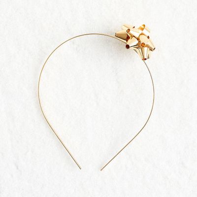 Gold Present Bow Headband