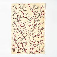 Peach Blossoms On Cream Handmade Paper