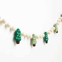 Christmas Trees Felt Pom Garland