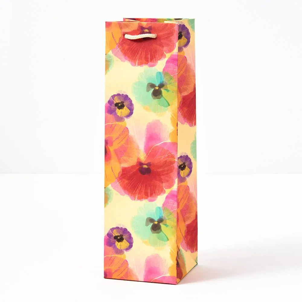 Pressed Pansy Wine Gift Bag