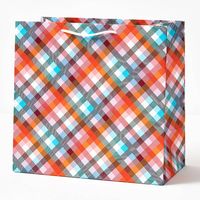 Vibrant Plaid Gift Bags