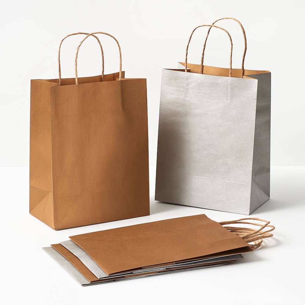 Paper Source Metallic Silver & Gold Gift Bags