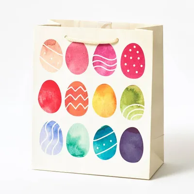 Watercolor Eggs Medium Gift Bag