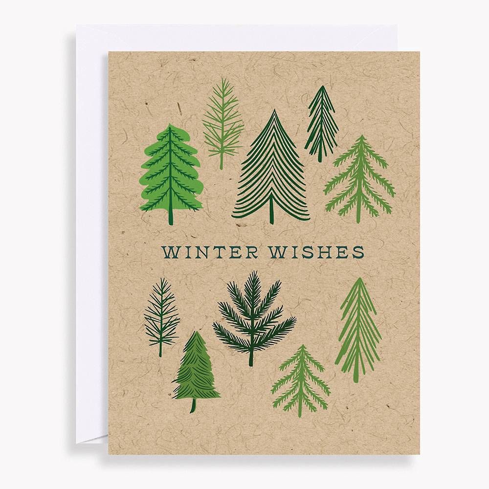 Rustic Trees Holiday Card Set