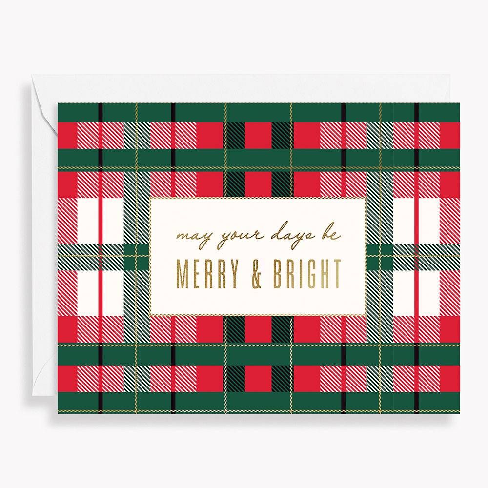 Plaid Merry & Bright Holiday Card Set