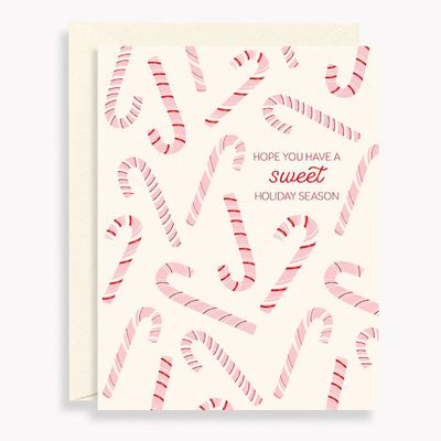 Sweet Candy Canes Holiday Card Set