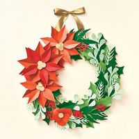 Dashing Poinsettia Holiday Wreath Kit