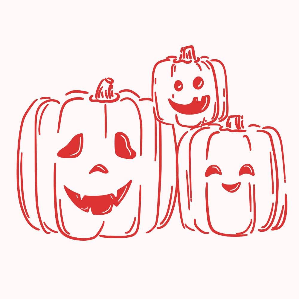 Jack-O-Lantern Trio Stamp