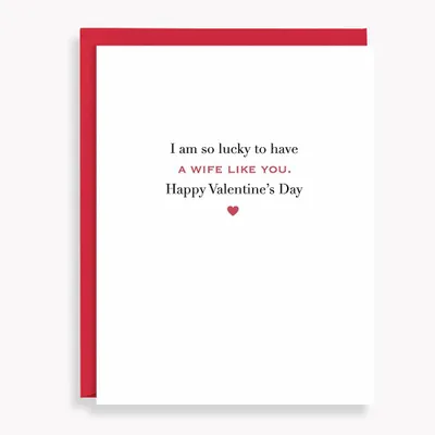 To My Wife Valentine's Day Card