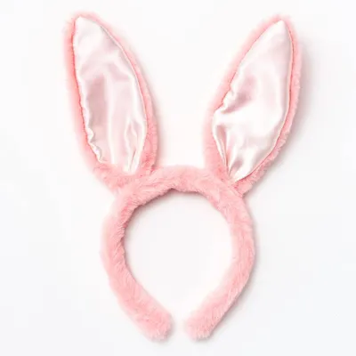 Pink Fur Bunny Headband
