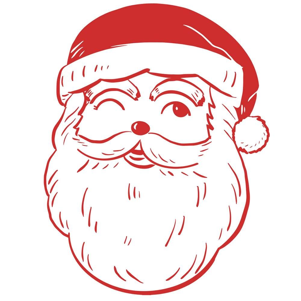 Winking Santa Stamp