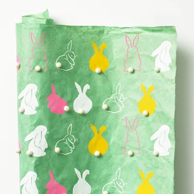 Pom Pom Bunny Handmade Paper