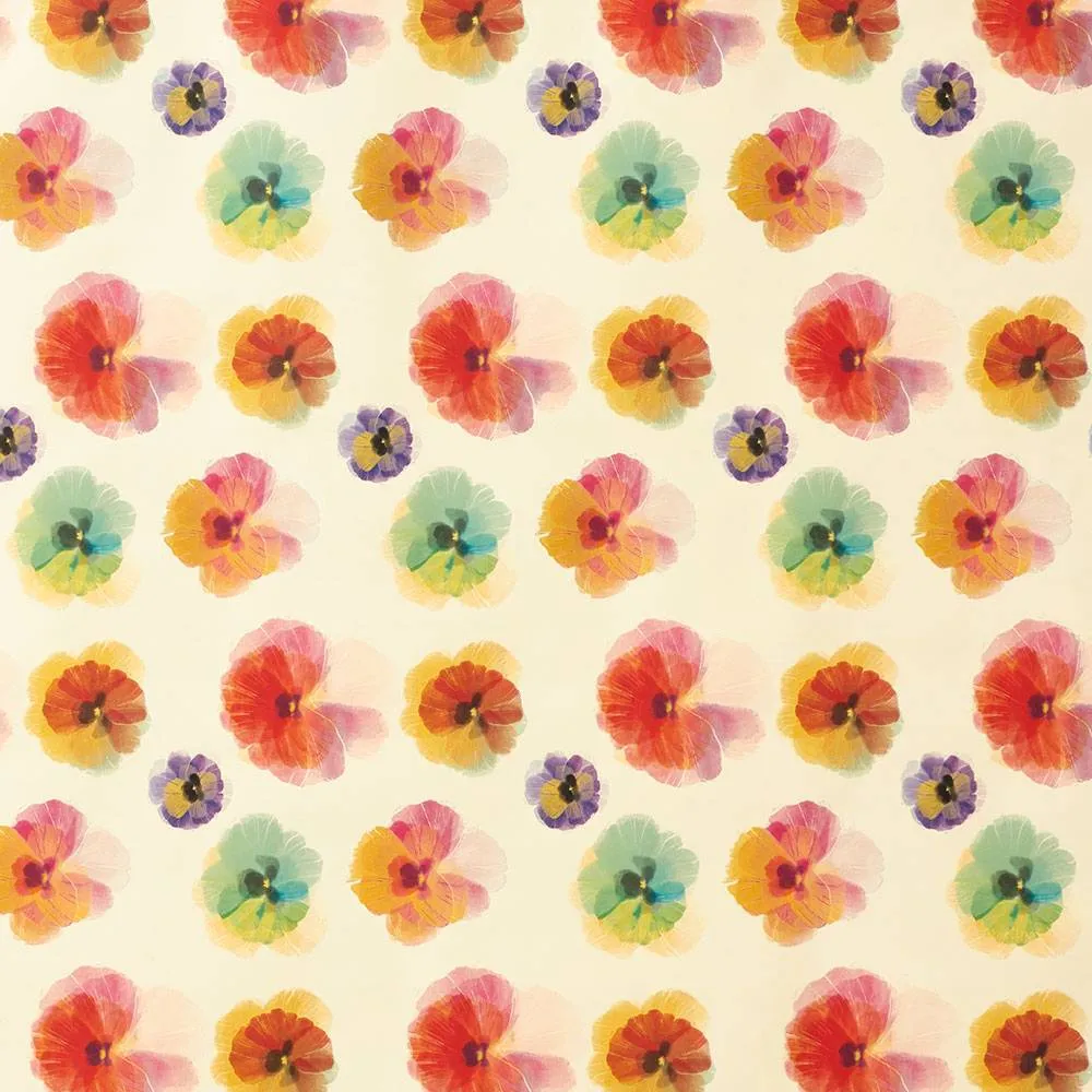 Pressed Pansy Wrapping Paper