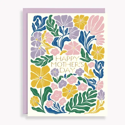 Noveau Floral Mother's Day Card