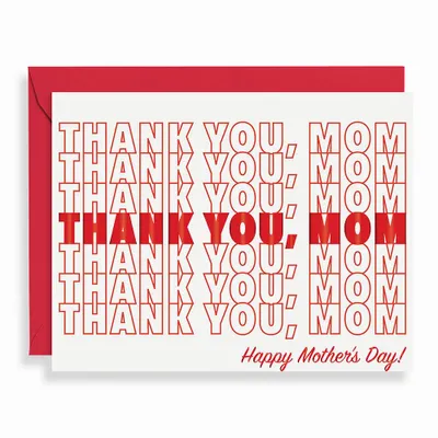 Thank You Mom Mother's Day Card