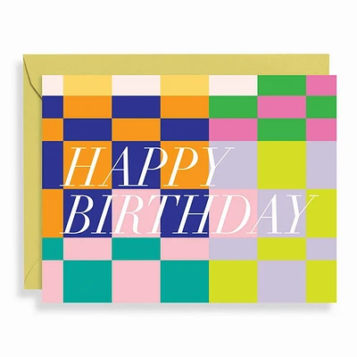Checker Happy Birthday Card