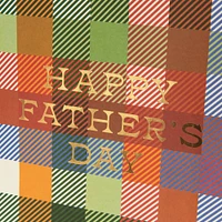 Happy Fathers Day Plaid Gift Bag