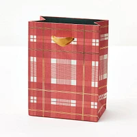 Red & Green Small Plaid Gift Bag