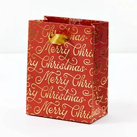 Merry Christmas Script Gift Bag