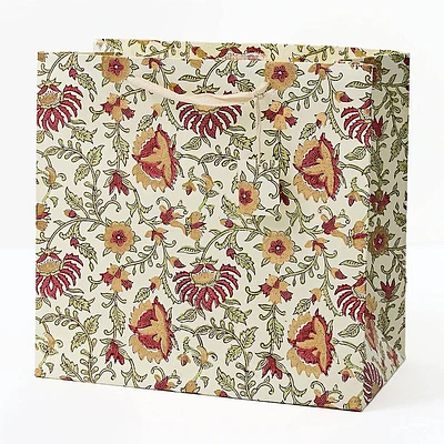 Flora Festive Mix Block Printed Medium Gift Bag