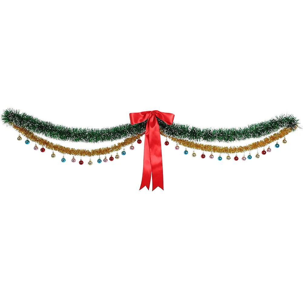 Tinsel and Ornament Garland