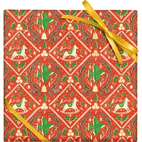 Folk Art Christmas Stone Wrapping Paper