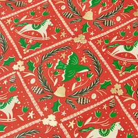 Folk Art Christmas Stone Wrapping Paper