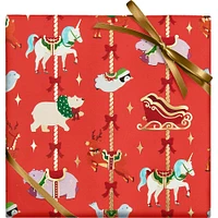 Holiday Carousel Stone Wrapping Paper