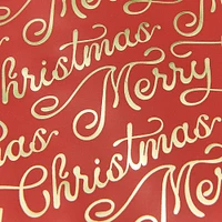 Merry Christmas Script Stone Wrapping Paper