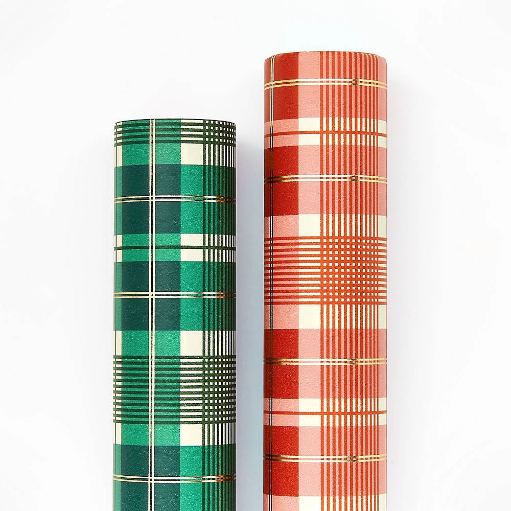 Red and Green Dual Stone Wrapping Paper Set