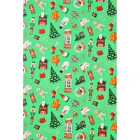 Retro Holiday Icons Stone Paper Roll Wrap