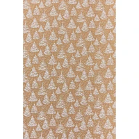 White Glitter Kraft Trees Wrapping Paper