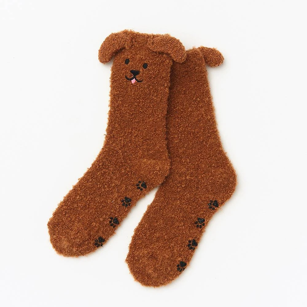 Dog Fuzzy Crew Socks