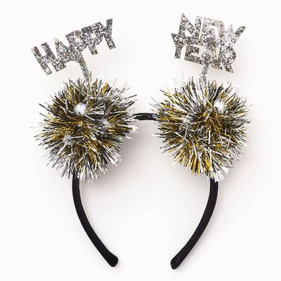 Happy New Years Pom Headband