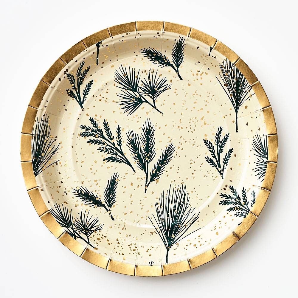 Evergreen Holiday Plates