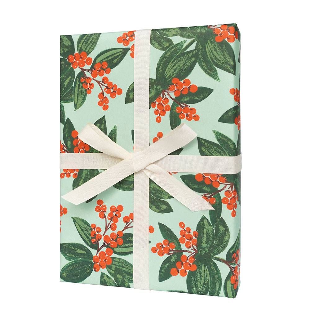 Rifle Paper Co. Winterberries Flat Wrap