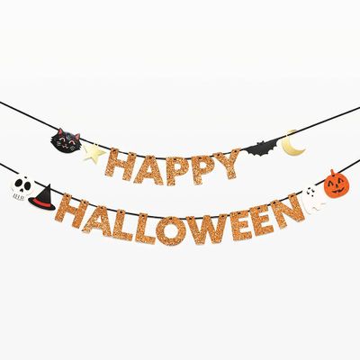 Happy Halloween Glitter Garland