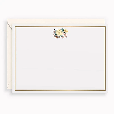 Floral Emblem Stationery Set