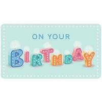 Birthday Candles Money Card