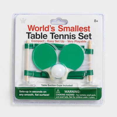 World's Smallest Table Tennis Set