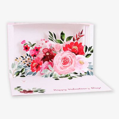 Popup Floral Bouquet Valentine's Day Card