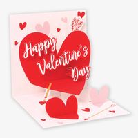 Popup Classic Heart Valentine's Day Card