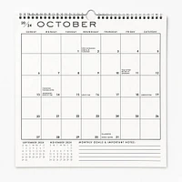 2024-2025 Paper Source Grid Wall Calendar