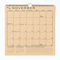 2024-2025 Paper Source Grid Wall Calendar