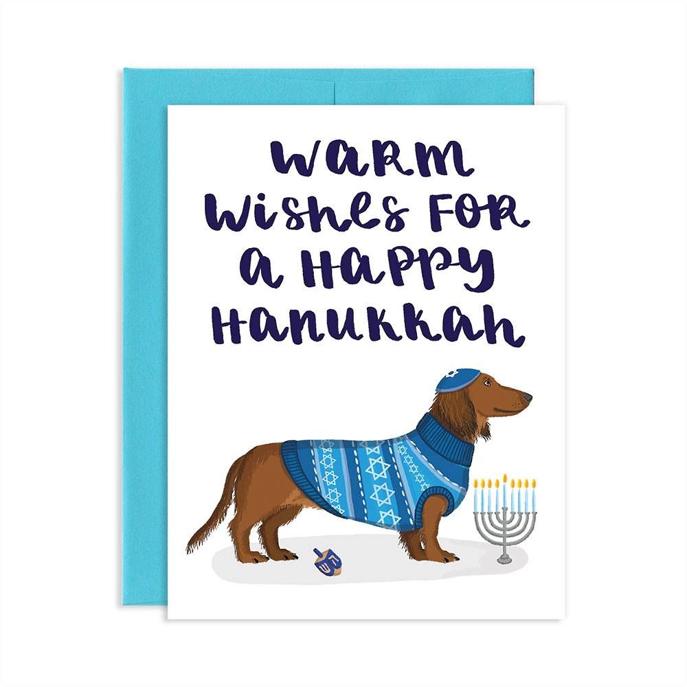 Dachshund Hanukkah Card